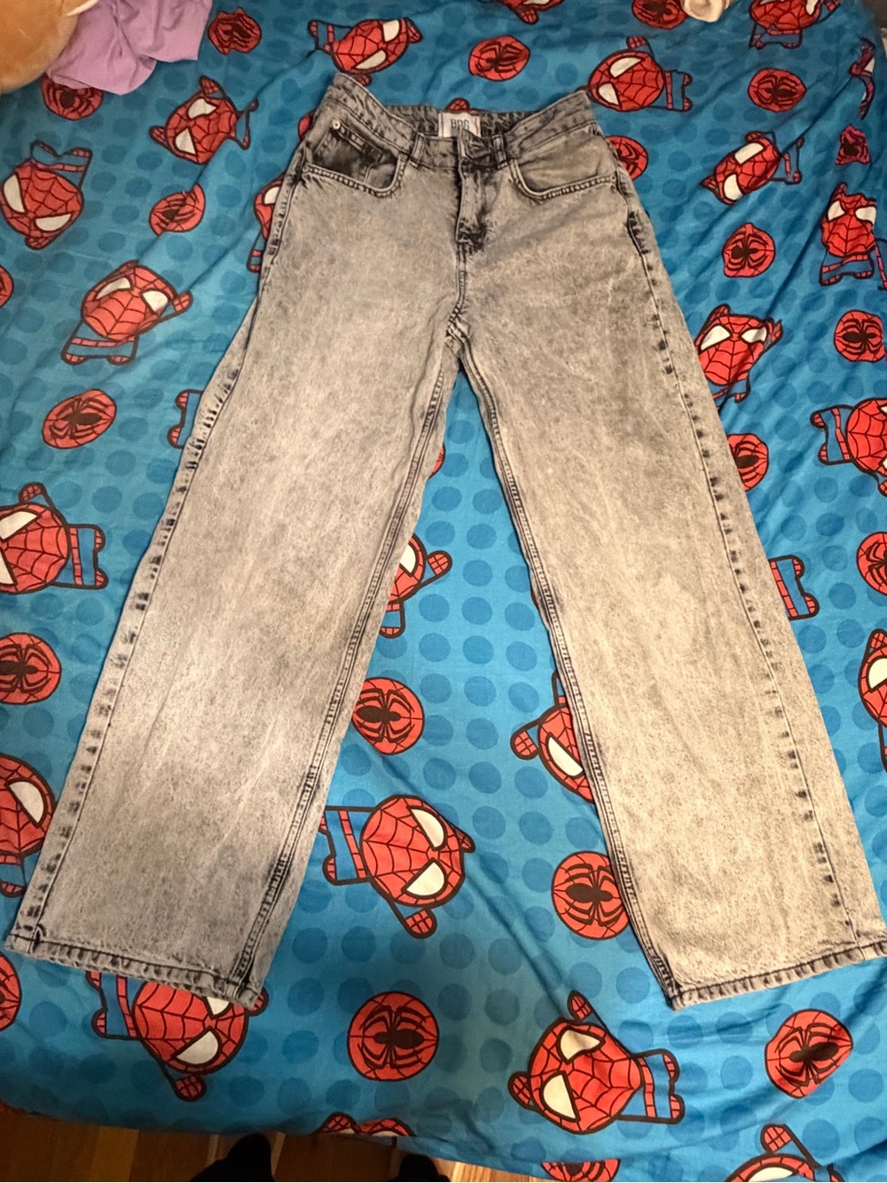 BDG Women's Washed Gray Wide Leg Jeans